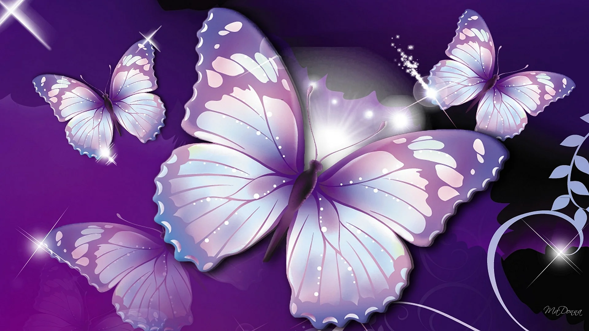 Purple Butterfly Wallpaper