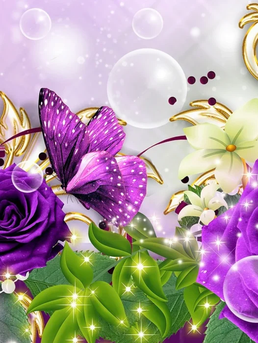 Purple Flower background Wallpaper