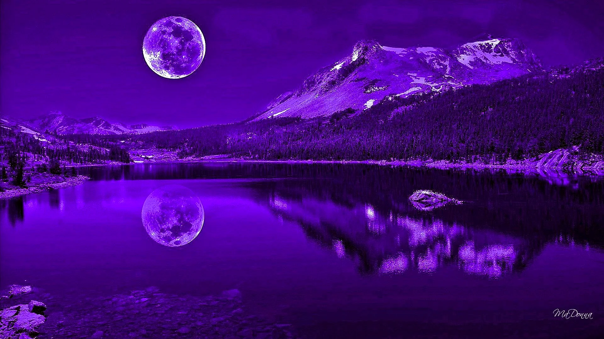 Purple Landscape Wallpaper