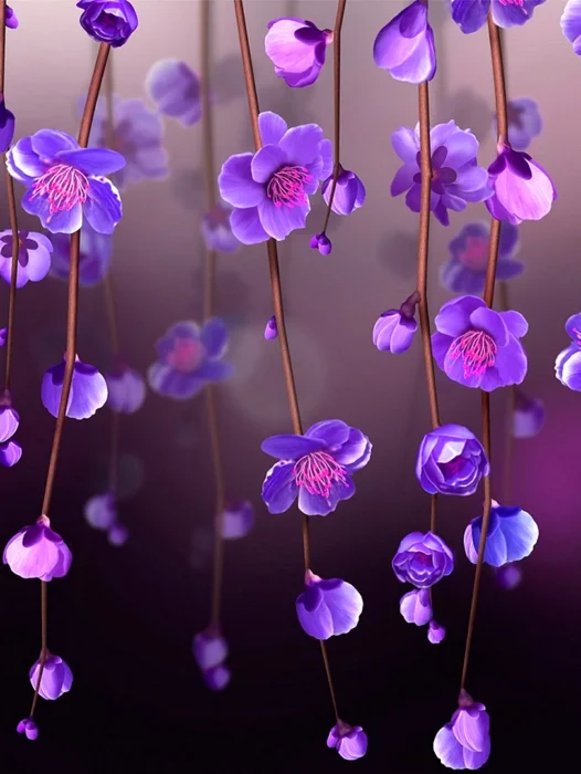 Purple Violet Flower Wallpaper