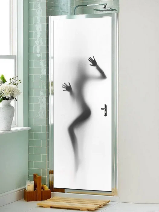 Pvc Bathroom Door Wallpaper