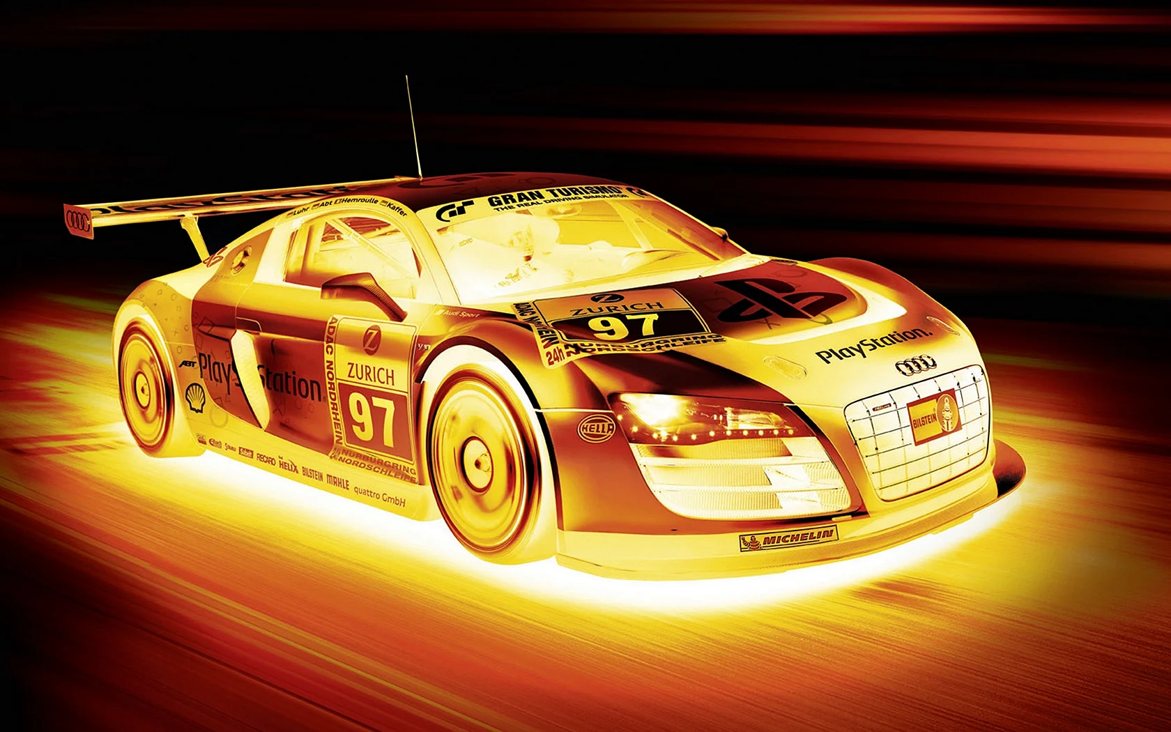 Racing Car Neon Wallpaper