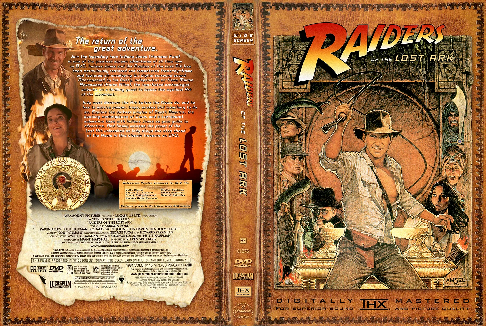 Raiders Of The Lost Ark Dvd Cover Wallpaper