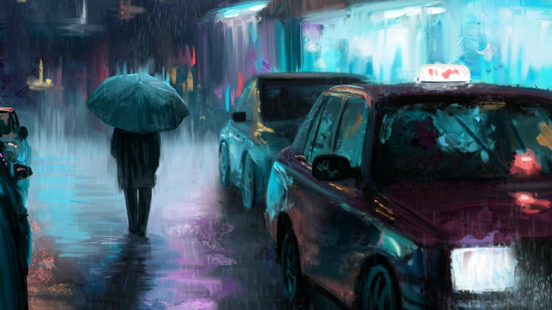 Rain Art Wallpaper