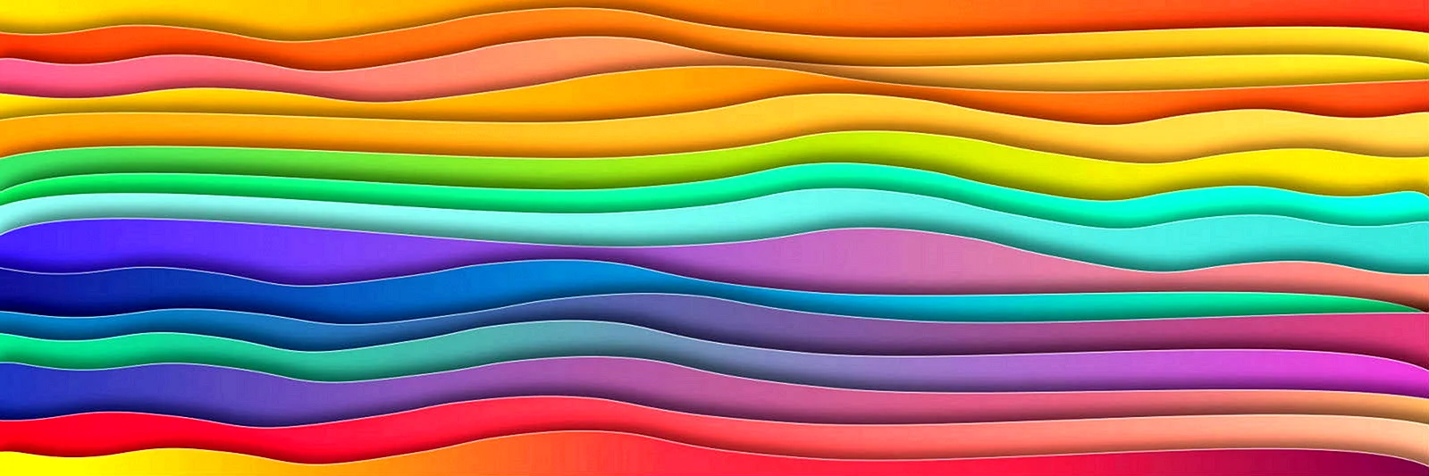 Rainbow Colour Waves Wallpaper