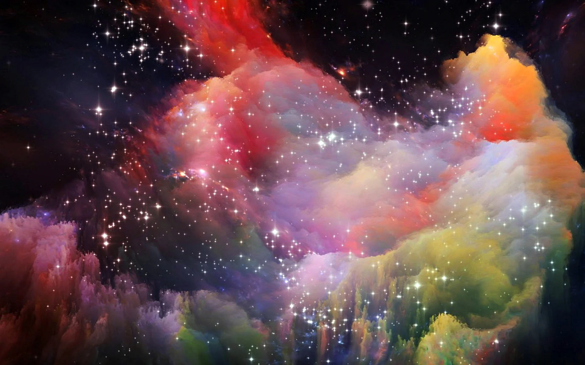 Rainbow Cosmic Wallpaper