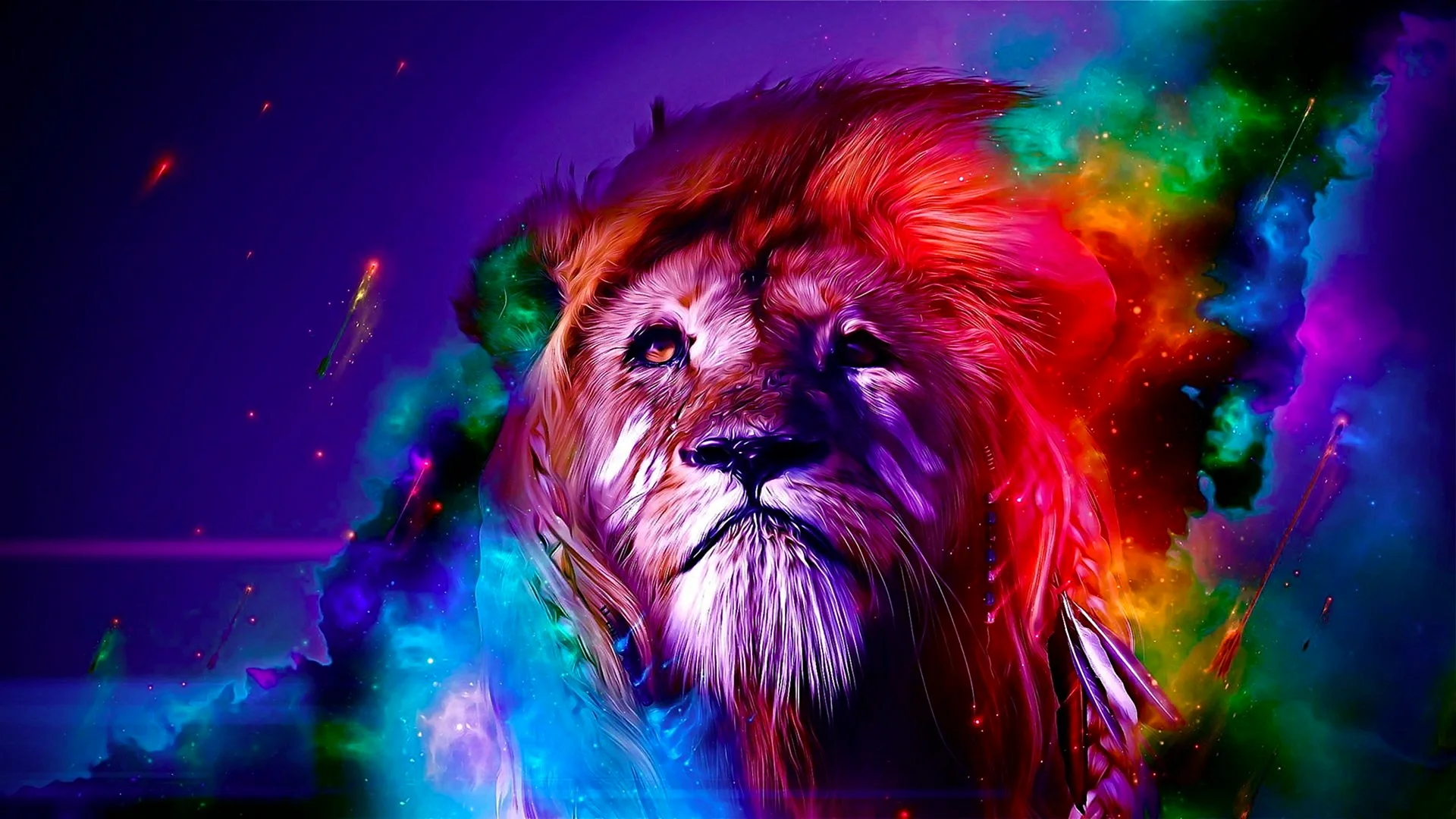 Rainbow Lion Wallpaper