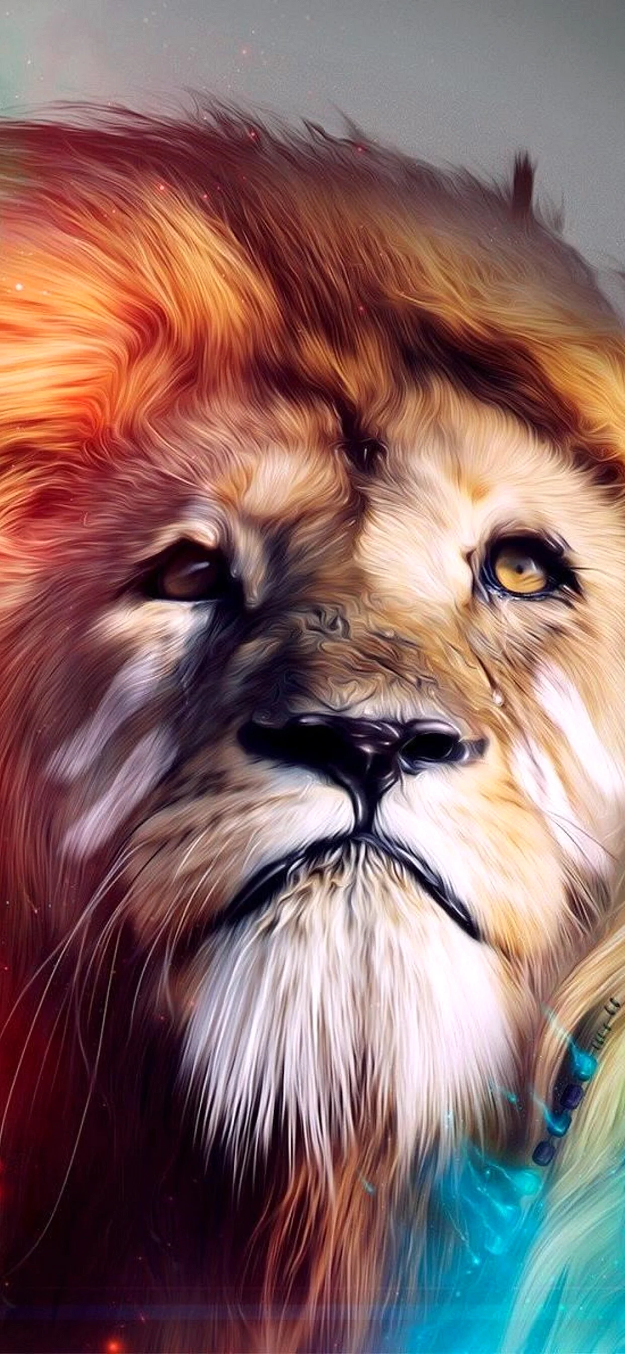 Rainbow Lion Wallpaper for iPhone 11 Pro Max