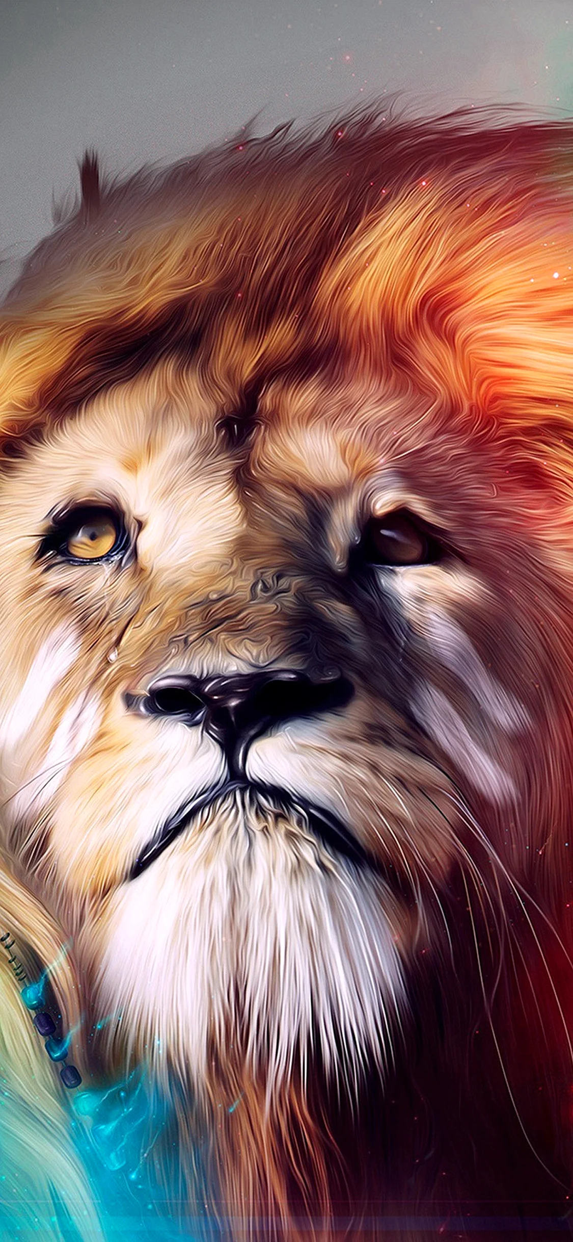 Rainbow Lion Wallpaper for iPhone 11 Pro