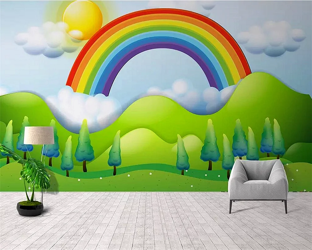 Rainbow Mural Wallpaper