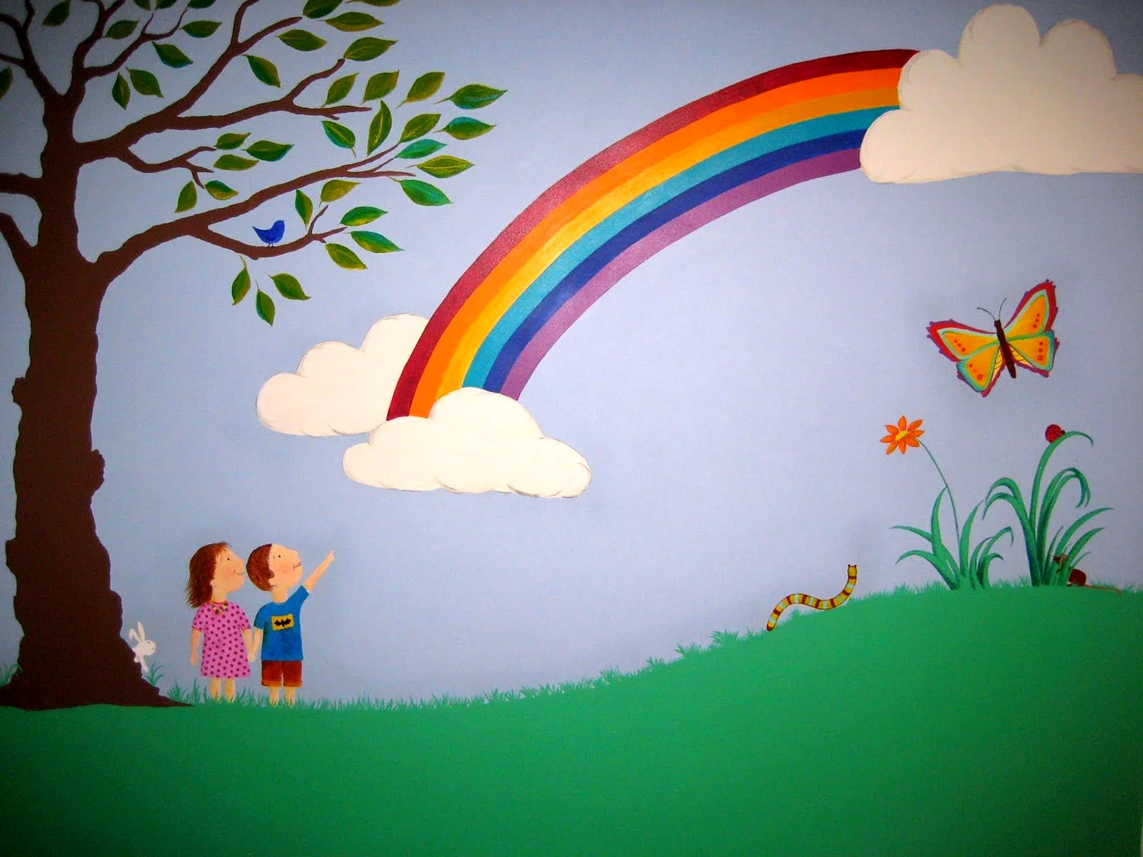 Rainbow Mural Bedroom Wallpapers - WallpapersHigh