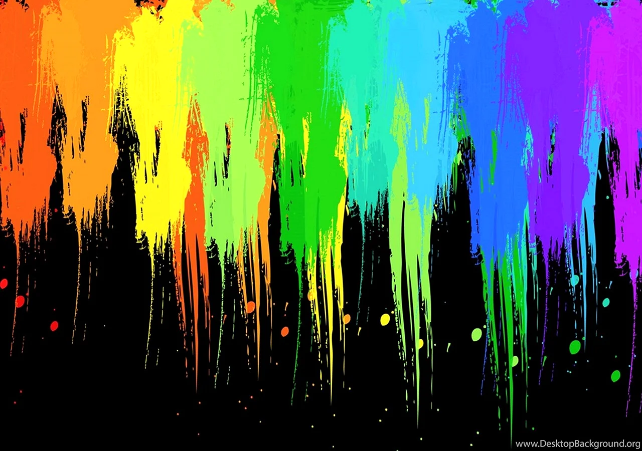 Rainbow Paint Splash Wallpaper