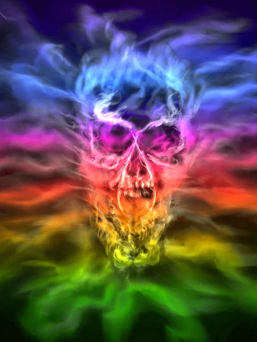 Rainbow Skull Wallpaper