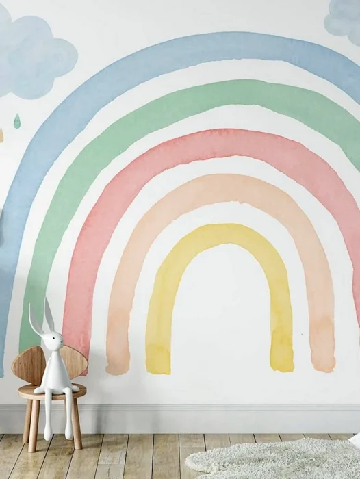 Rainbow Wall Wallpaper