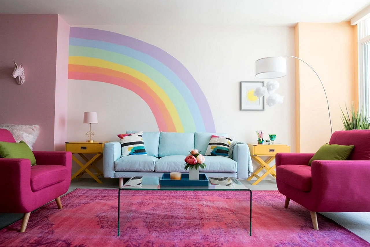 Rainbow Mural Bedroom Wallpapers - WallpapersHigh