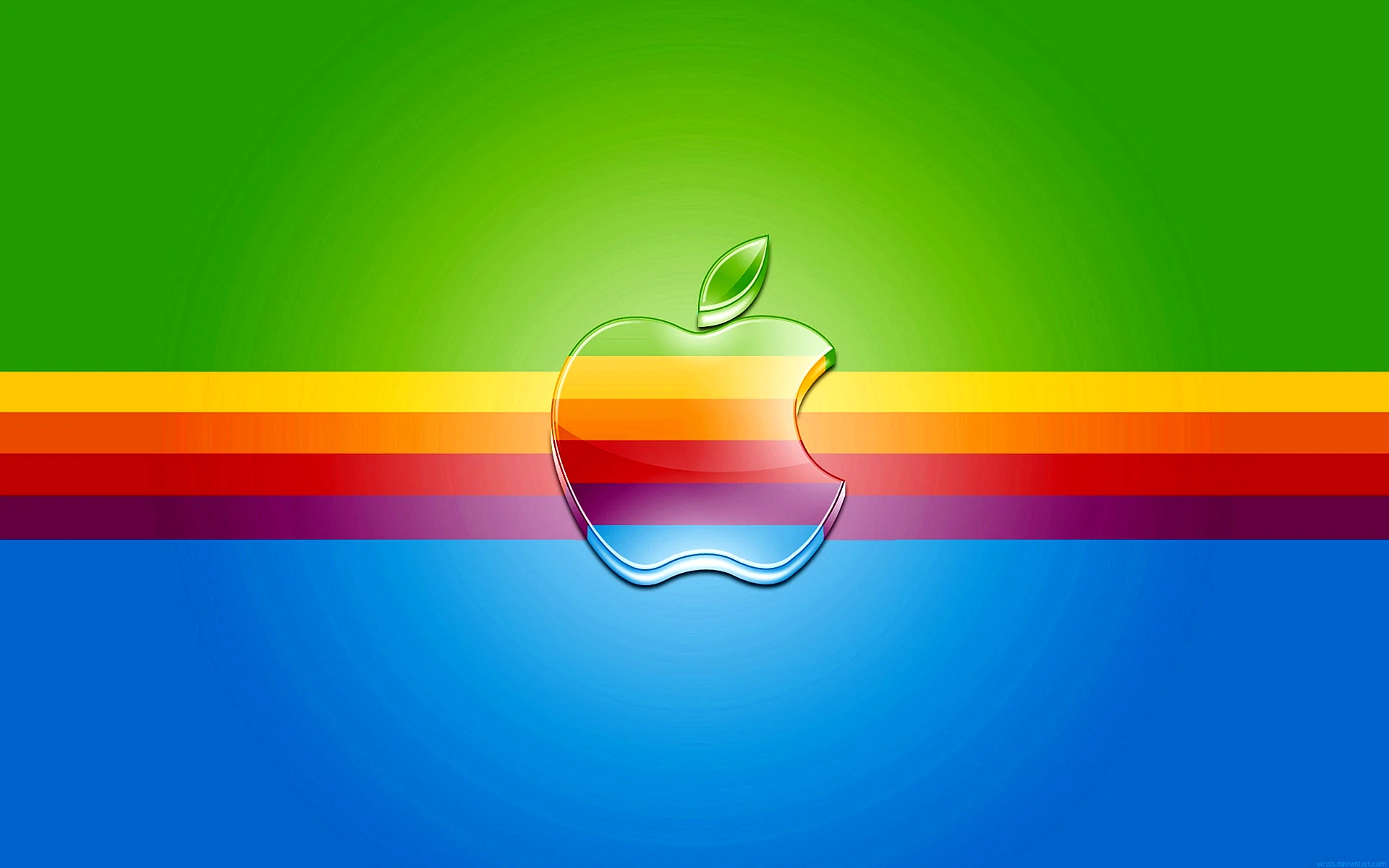 Rainbow Apple Wallpaper
