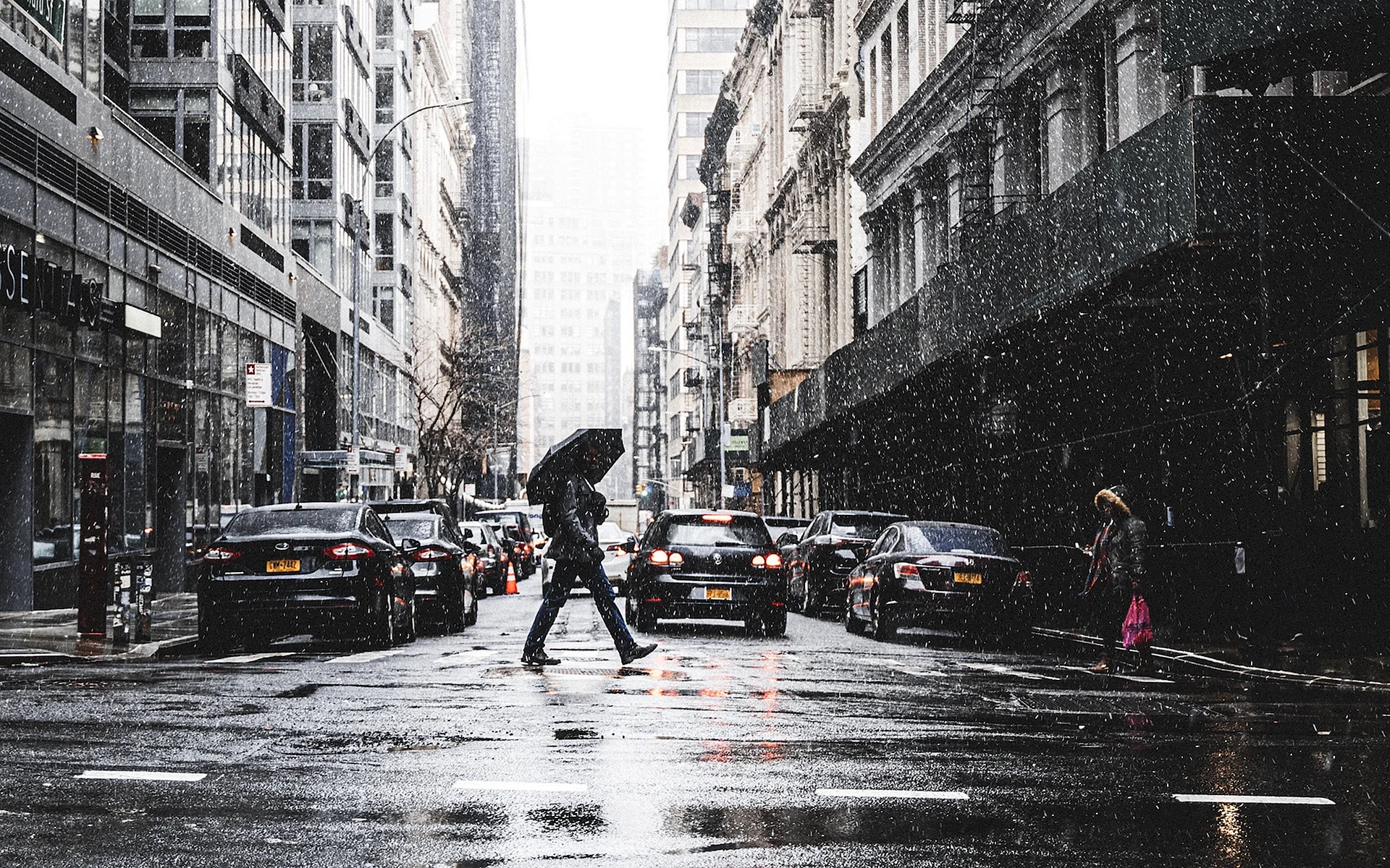 Rainy New York Wallpaper