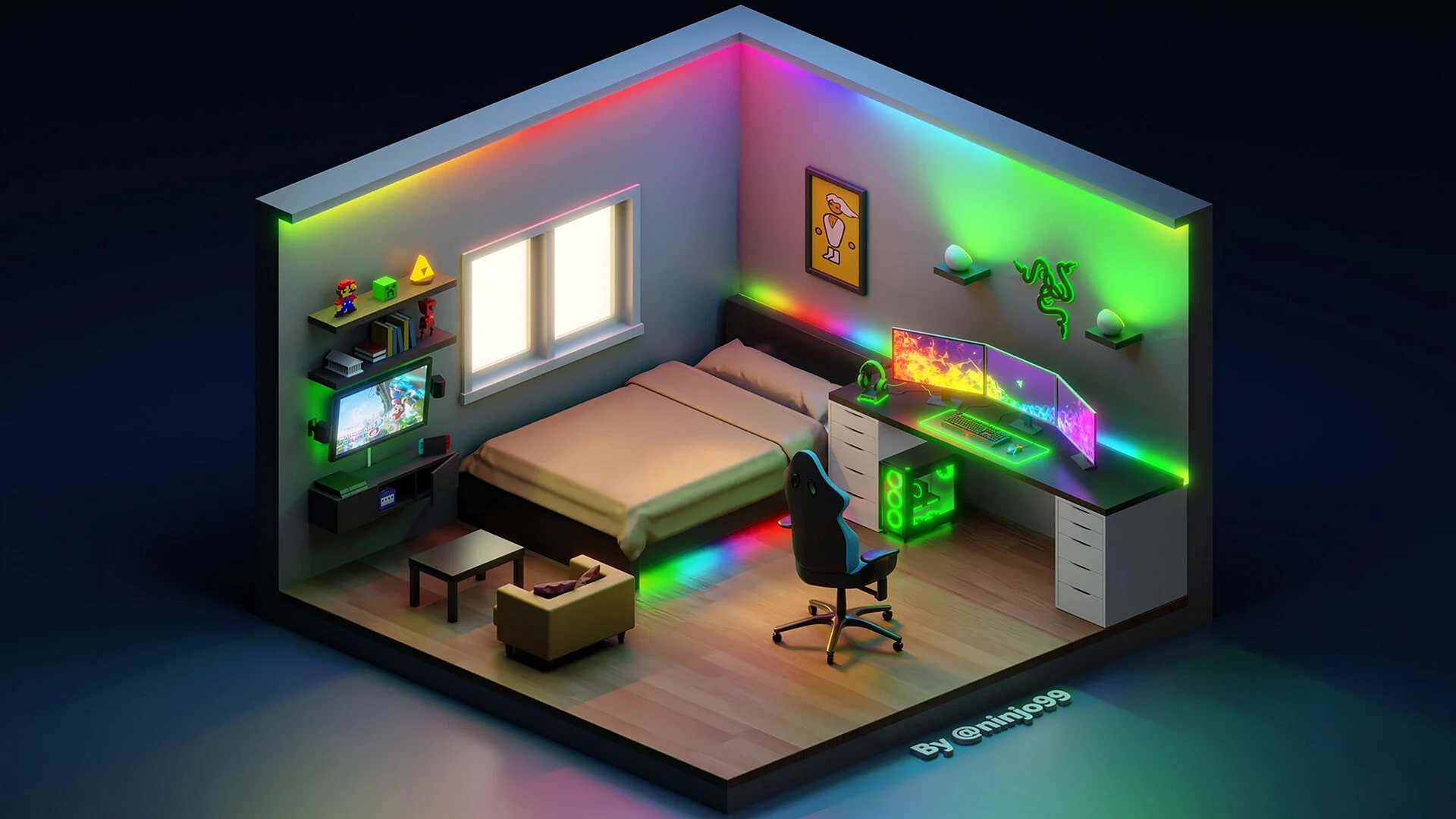 Razer Bedroom Wallpaper