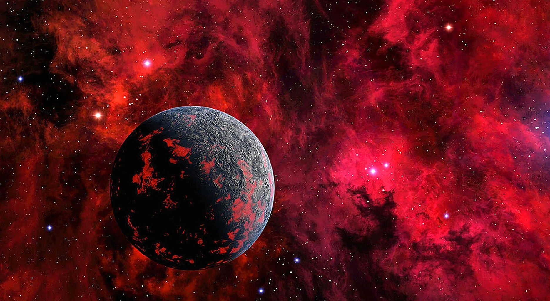 Red Cosmic Wallpaper