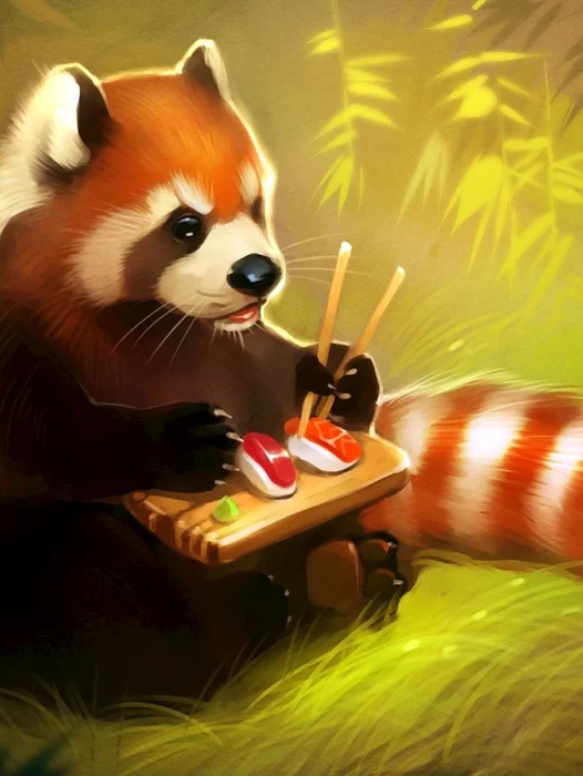 Red Panda Art Wallpaper