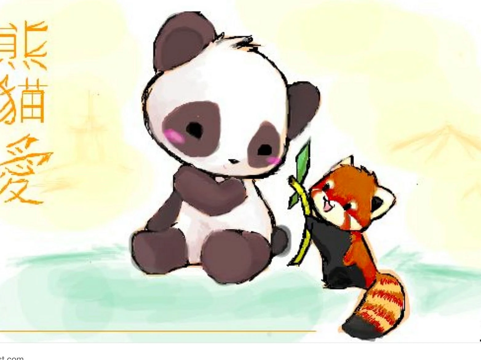 Red Panda Chibi Wallpaper