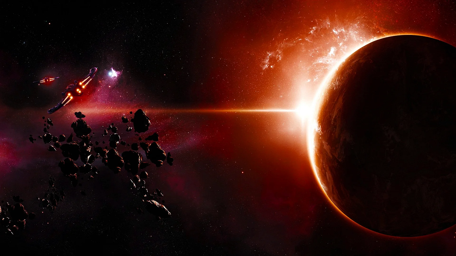 Red Planet Background Wallpaper