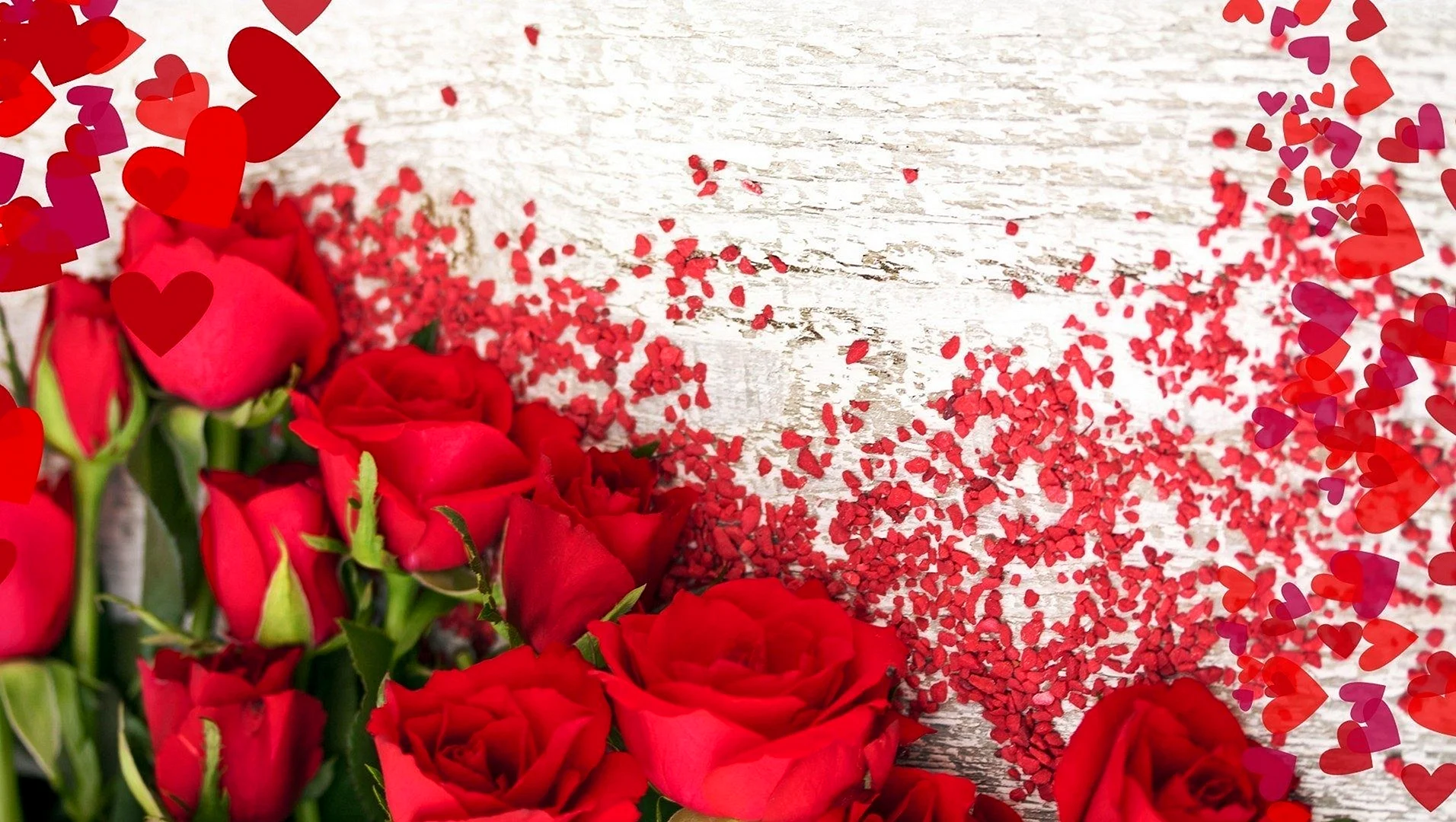 Red Rose Flower Background Wallpaper