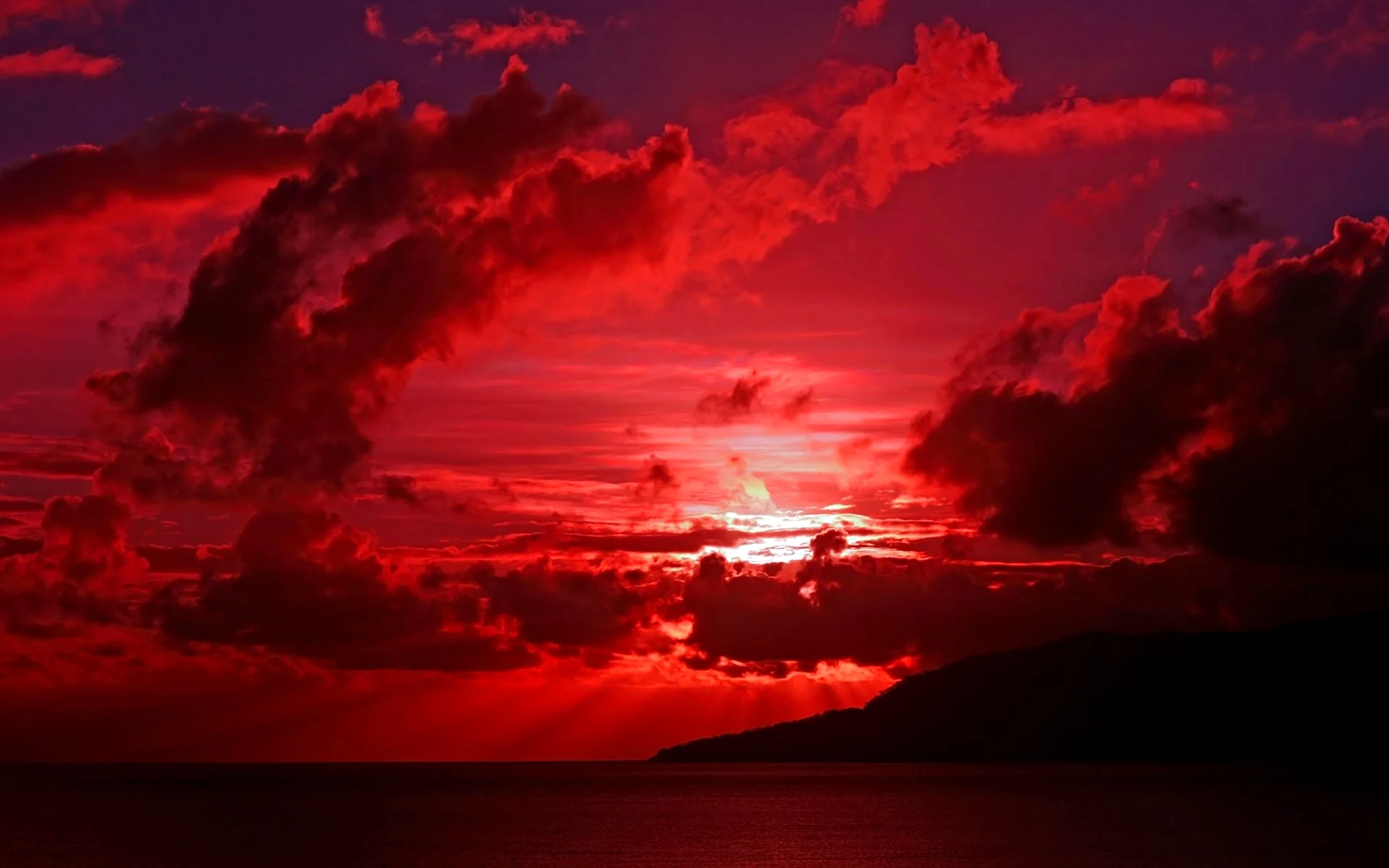 Red Sunset Wallpaper