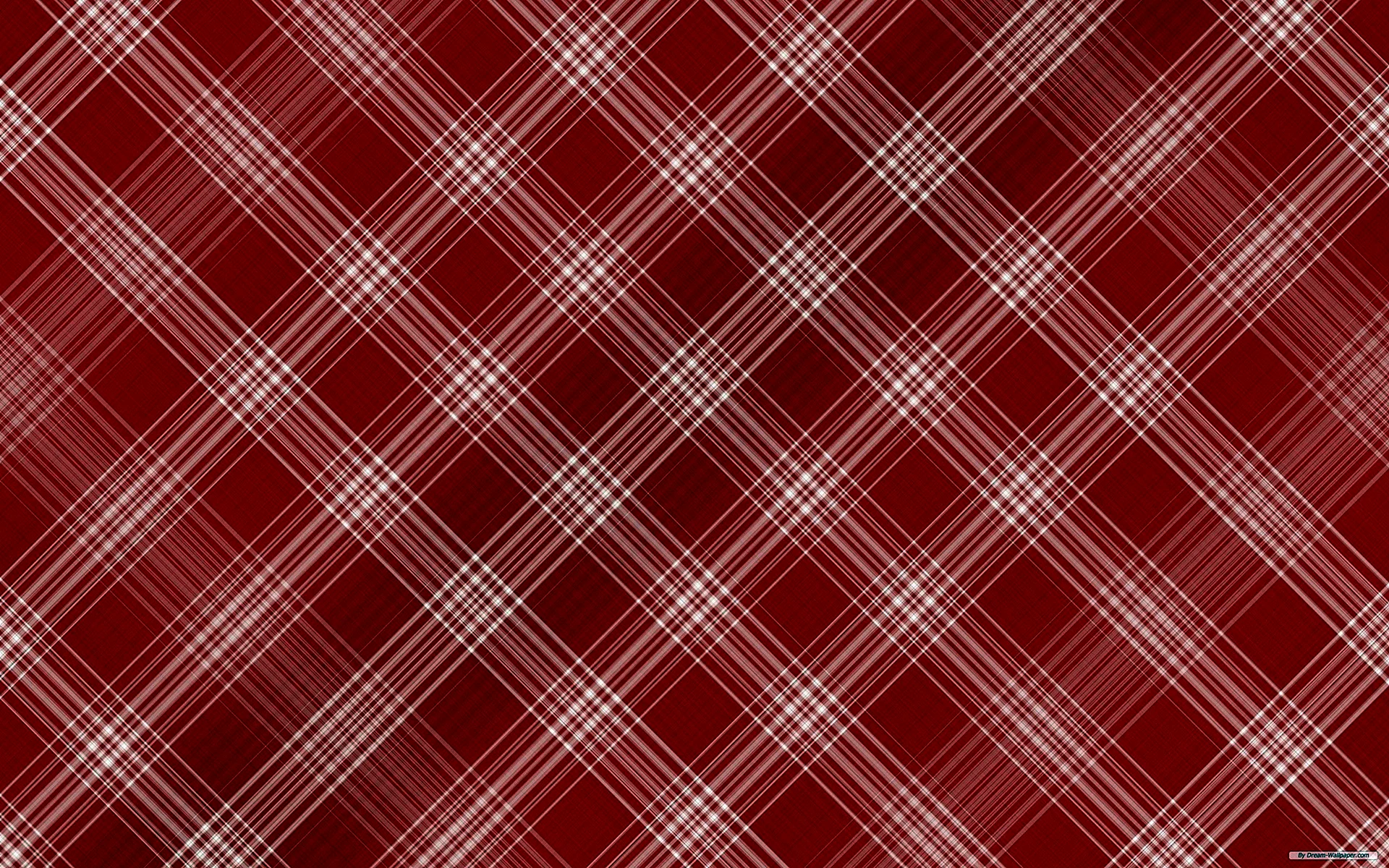 Red White Plaid pattern Wallpaper