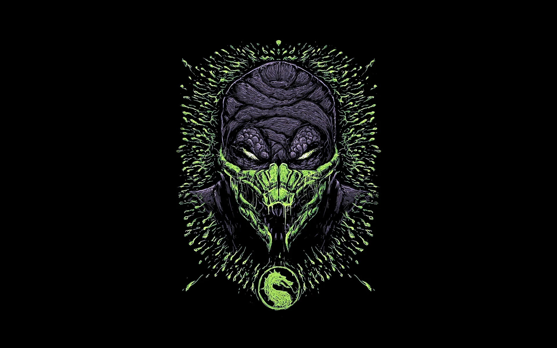 Reptile Mortal Kombat Logo Wallpaper