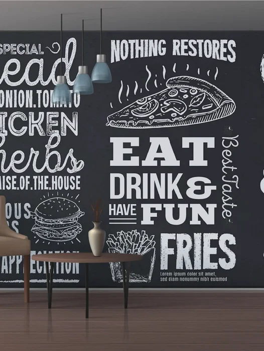 Restaurant Wall Design Wallpaper