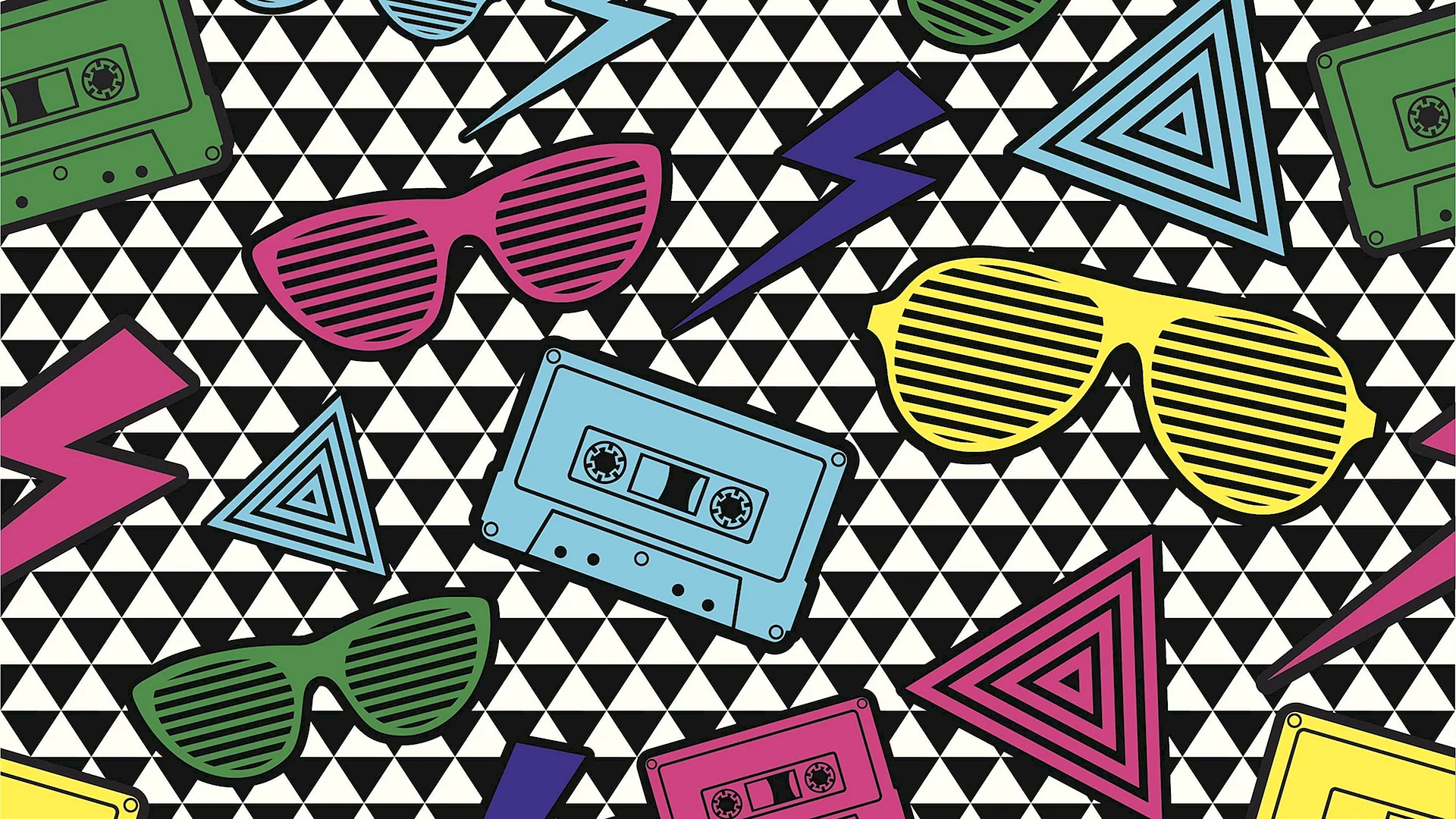 Retro 80s 90s Memphis Wallpaper