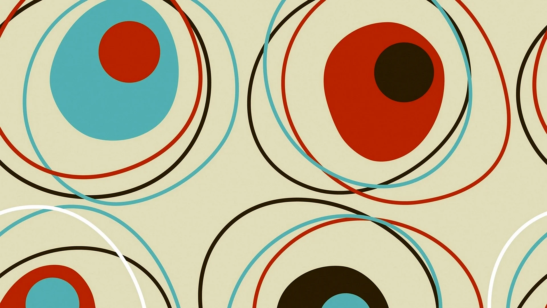 Retro Mid Century Modern Pattern Wallpaper