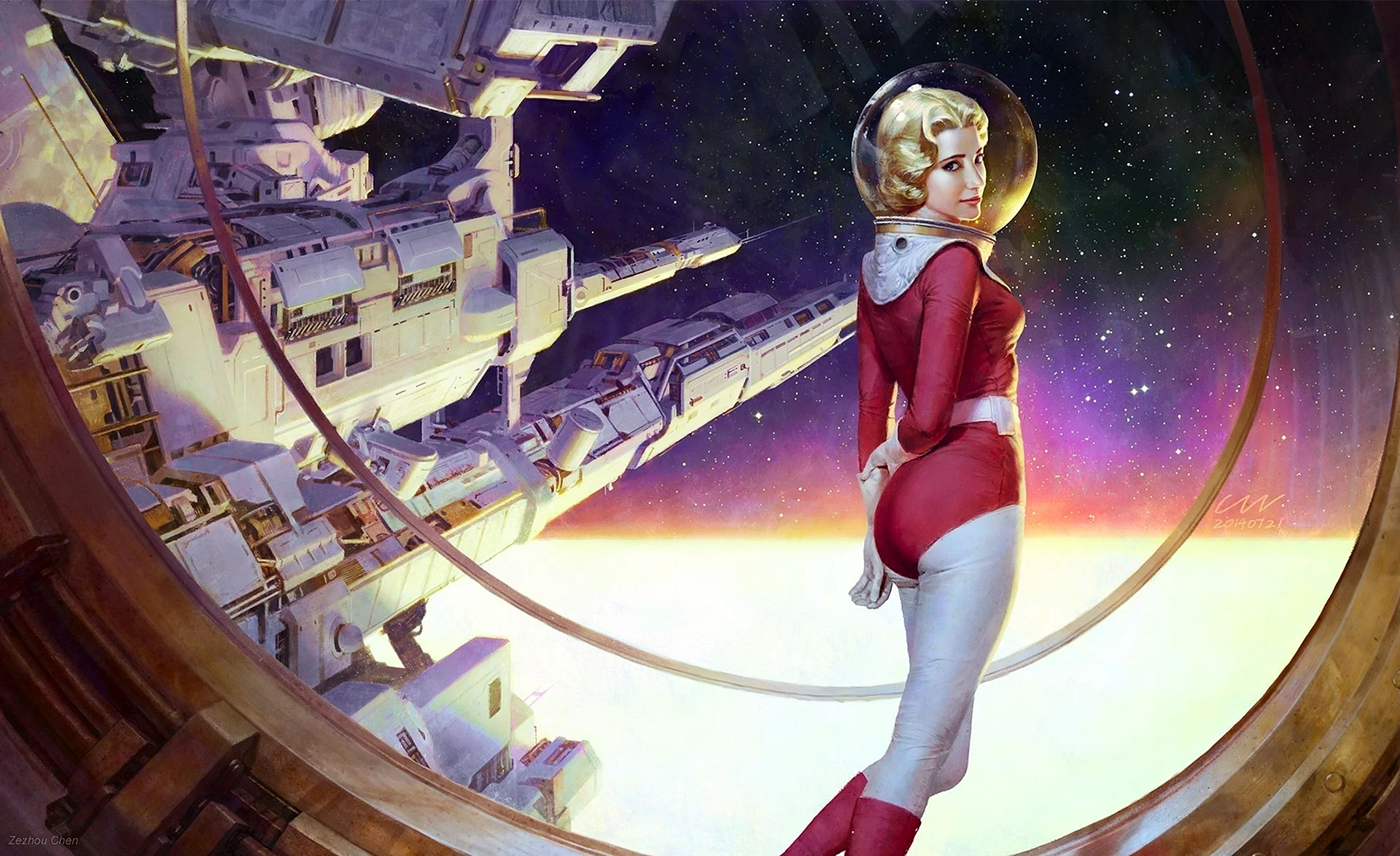 Retro Science Fiction Art Wallpaper