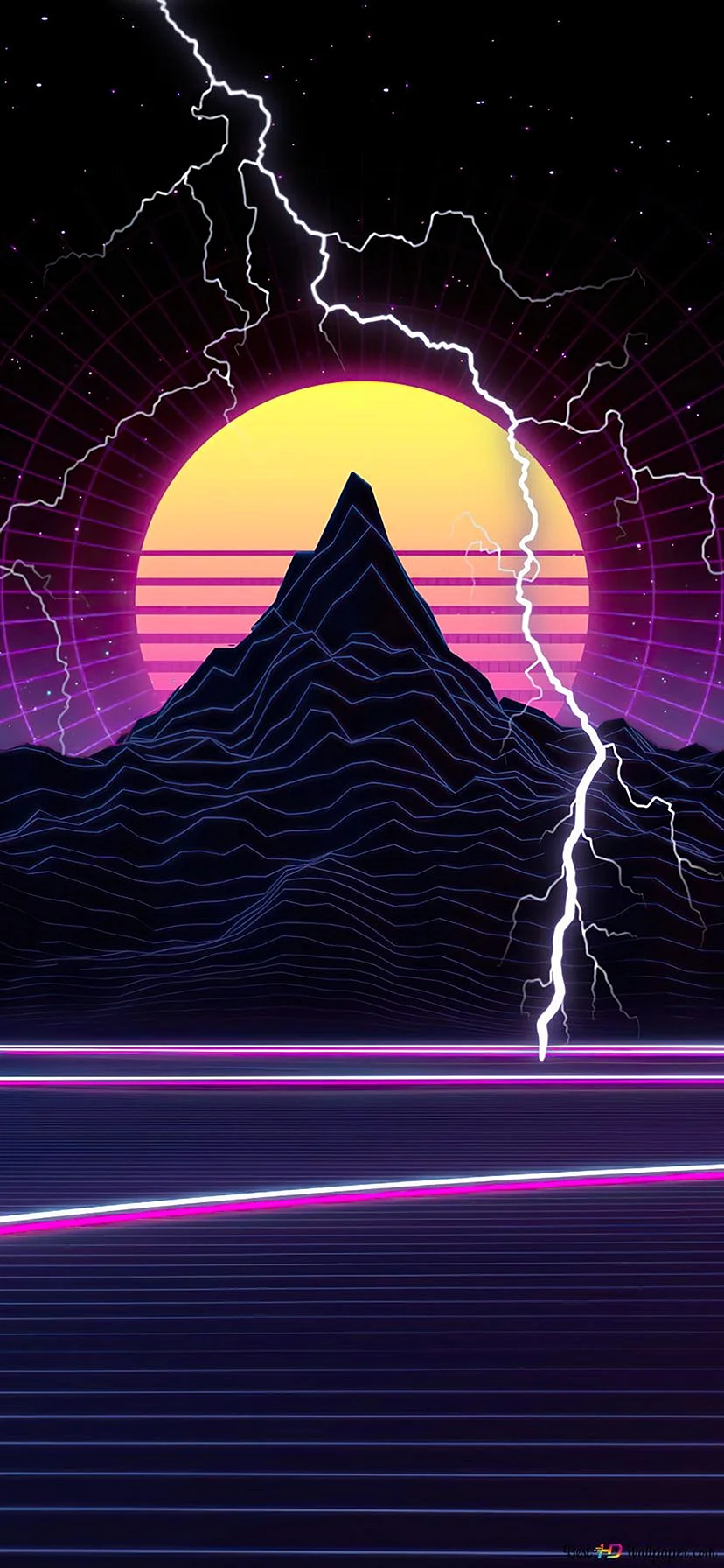 Retrowave Wallpaper for iPhone 11