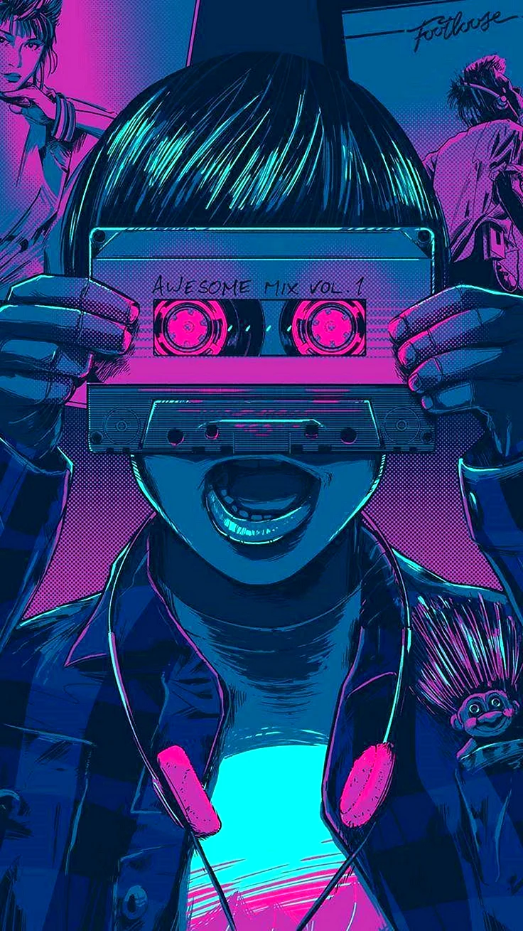 Retrowave Art Wallpaper For iPhone