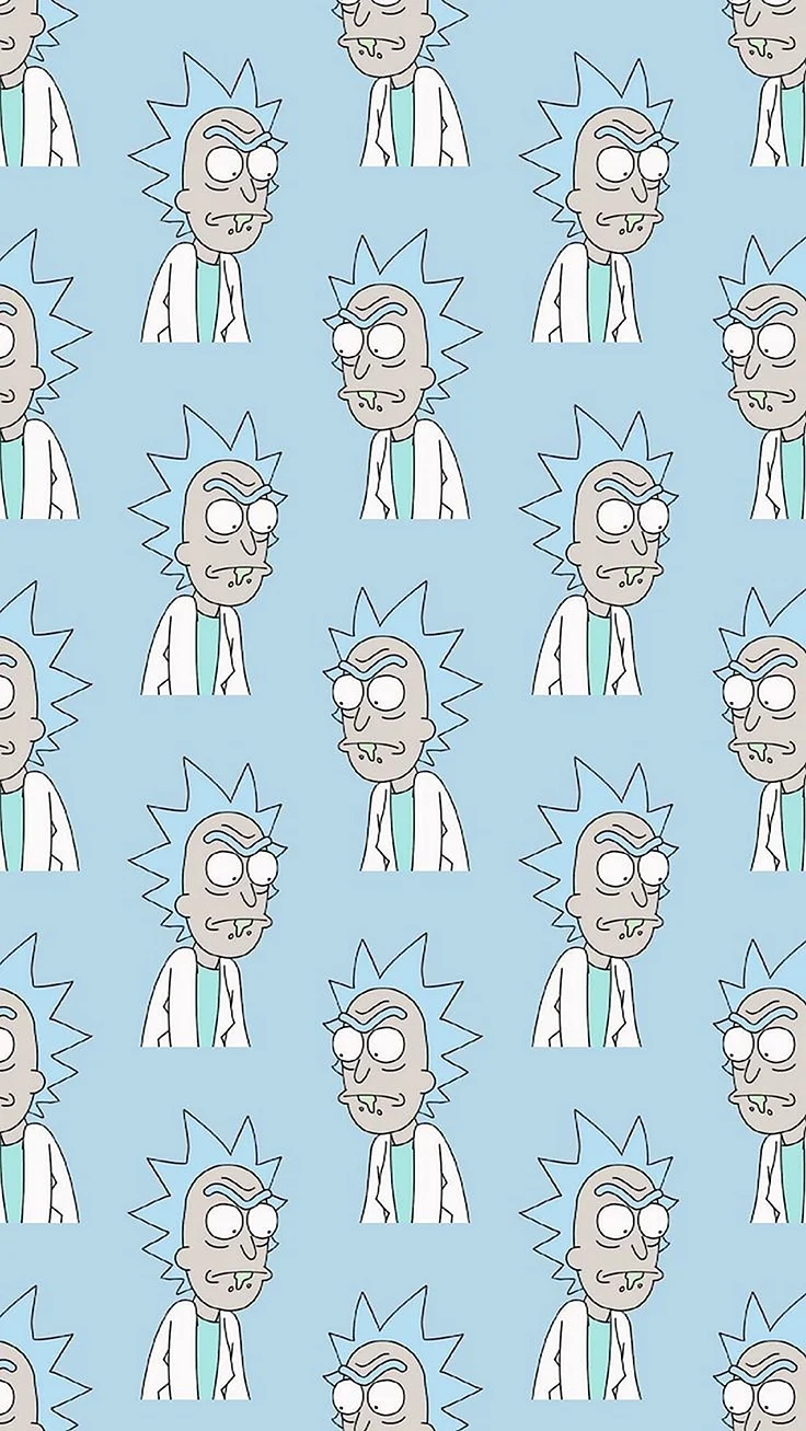 Rick And Morty Pattern Wallpaper For iPhone