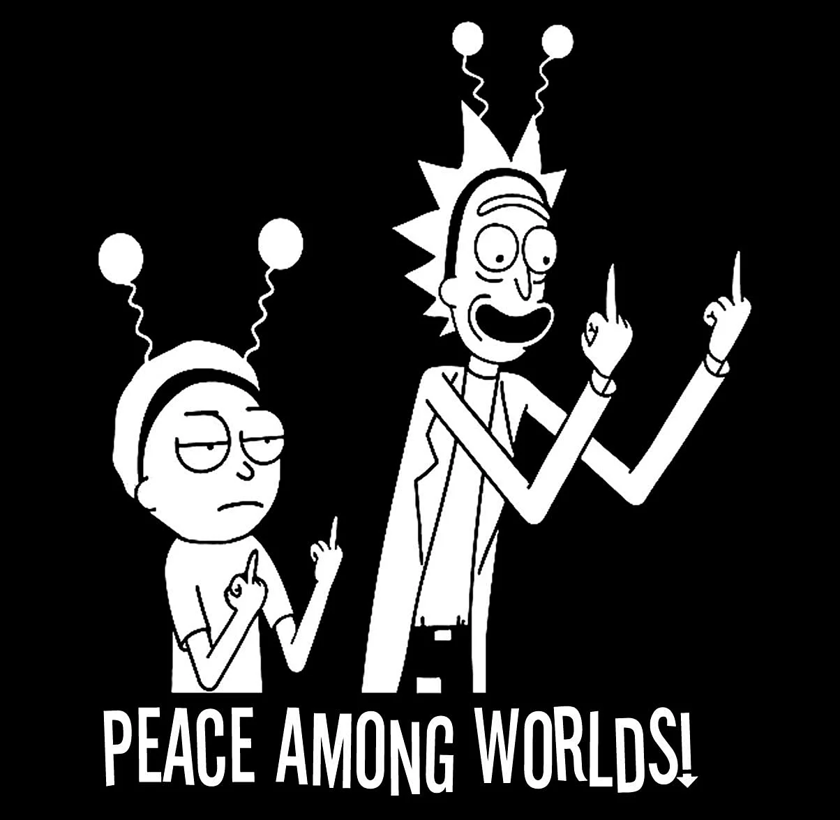 Rick Morty Peace Wallpaper