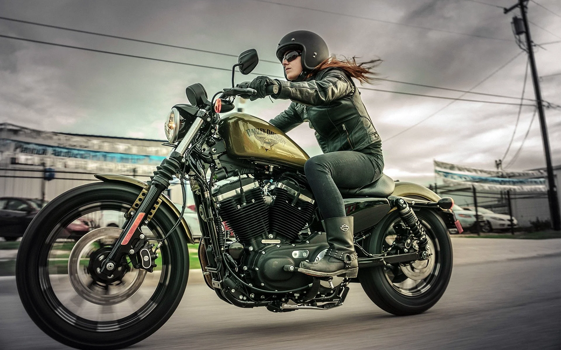 Rider Harley Iron 883 Wallpaper