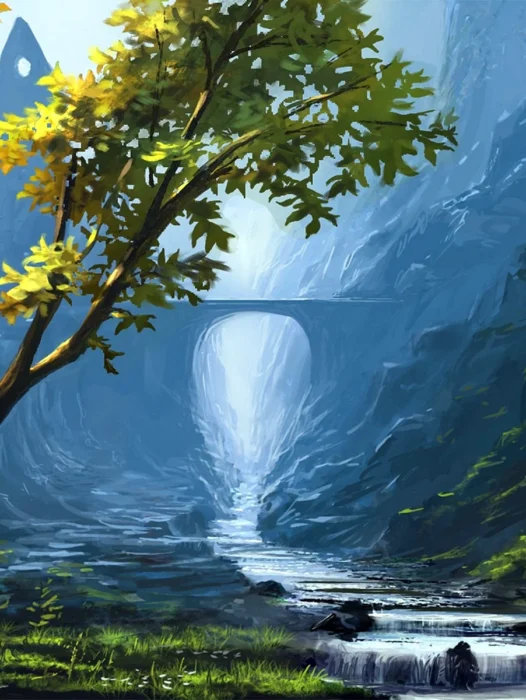 River Forest Fantasy Art Wallpaper