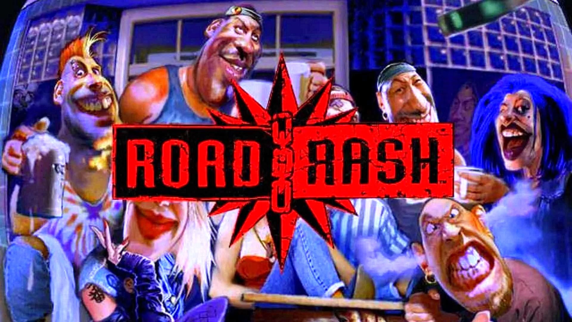 Road Rash Game Art Wallpaper