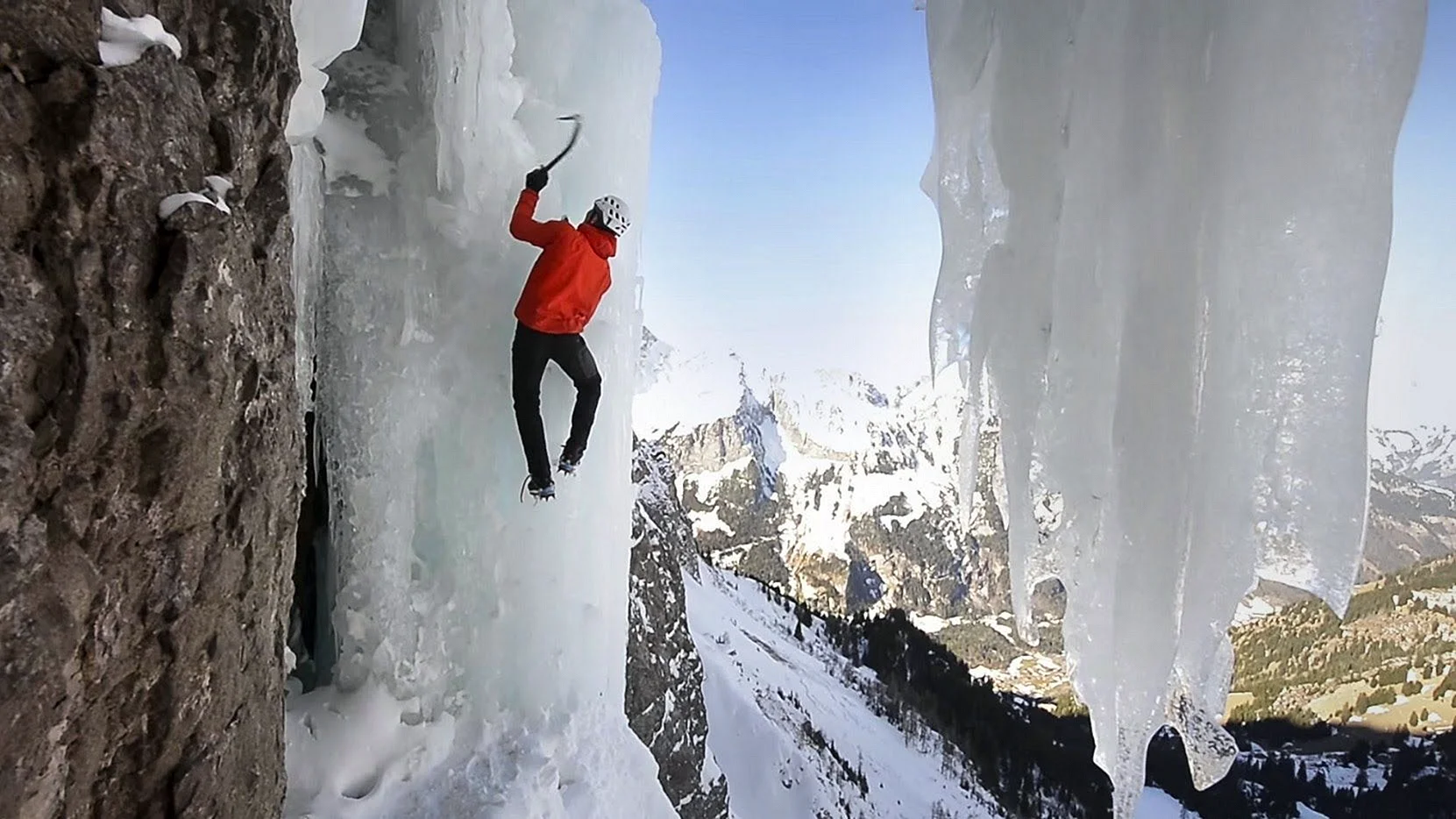 Rock Climbing Snow Wallpaper