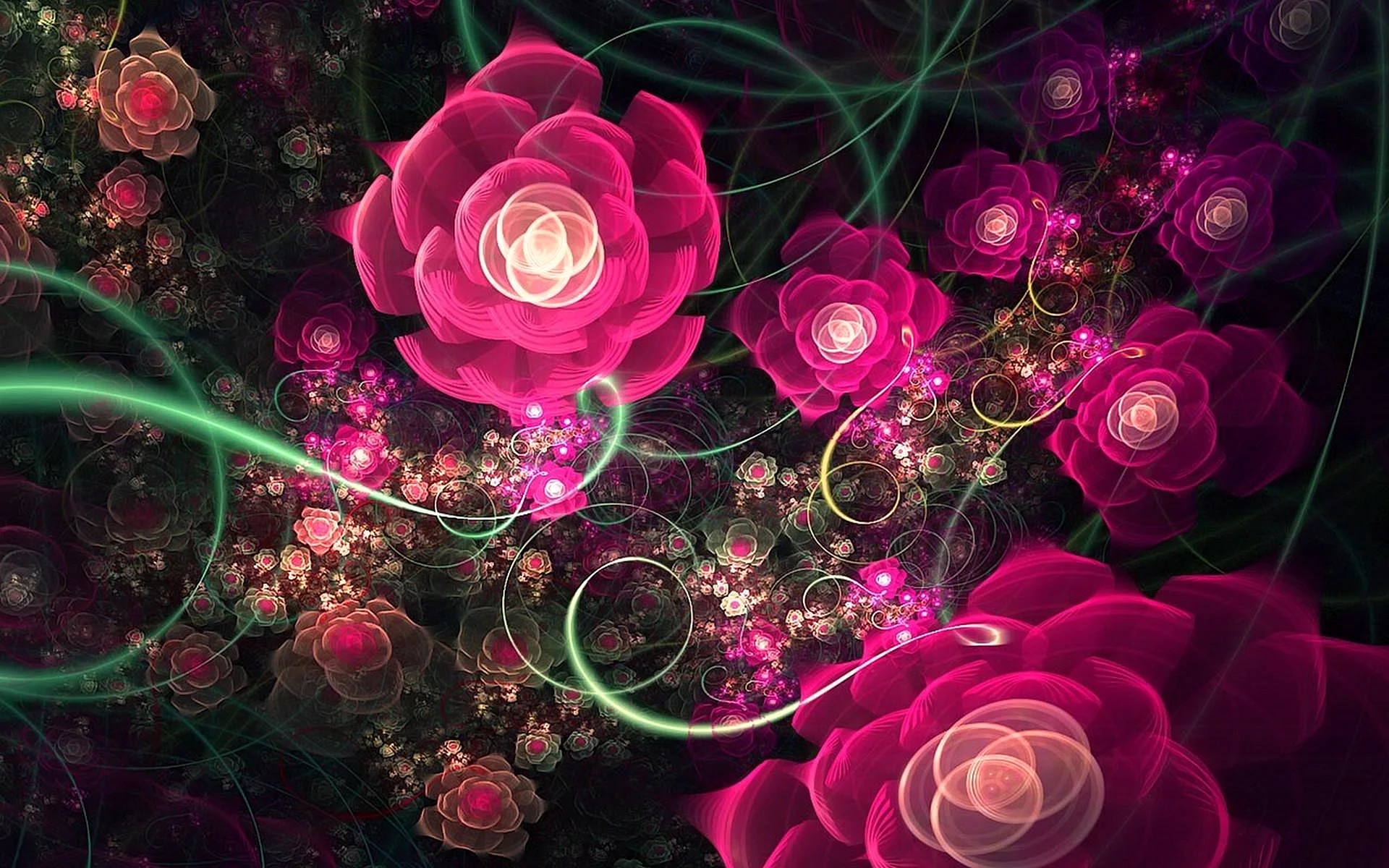 Rose Flower Fractal Wallpaper