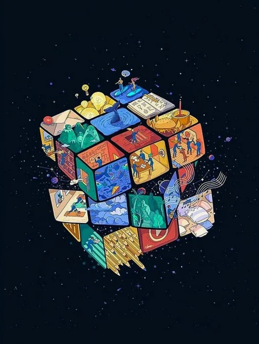 Rubiks Cube Art Wallpaper For iPhone