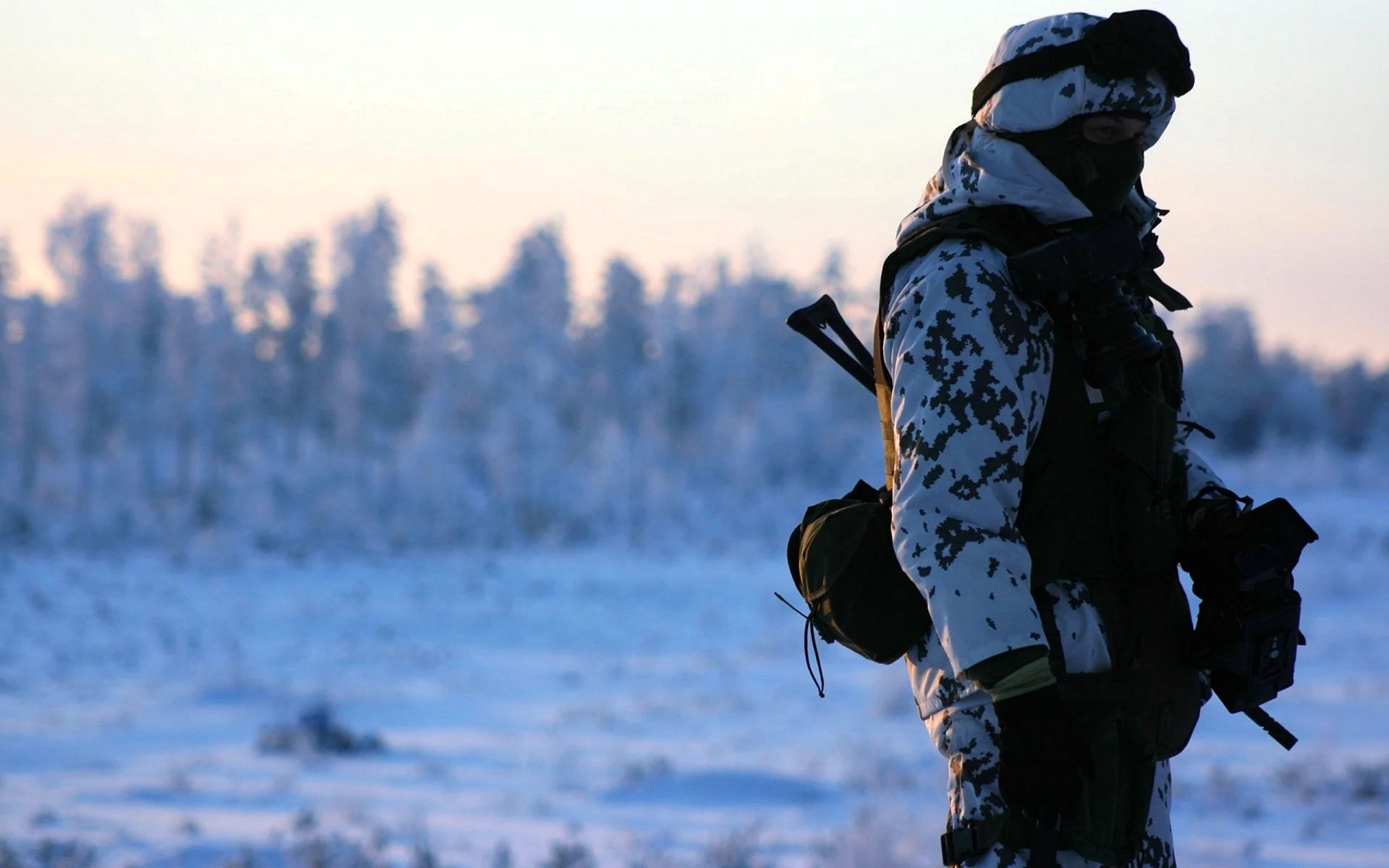 Russian Soldier Winter Wallpaper