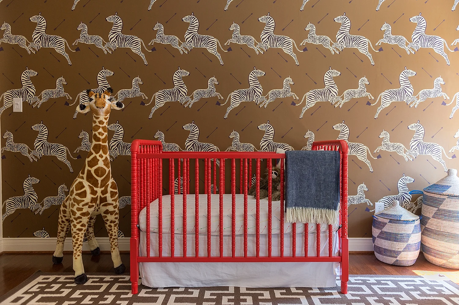 Safari Nursery Print Wallpaper