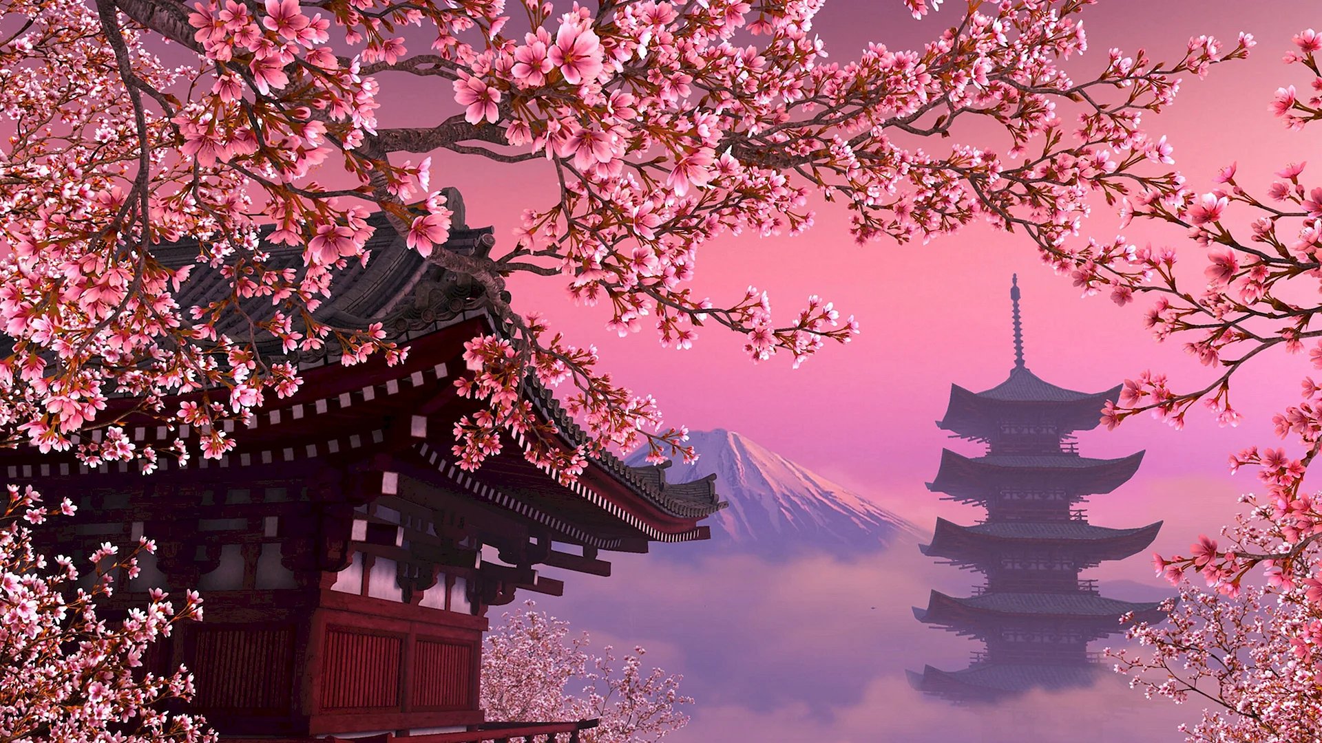 Sakura Fuji Wallpaper