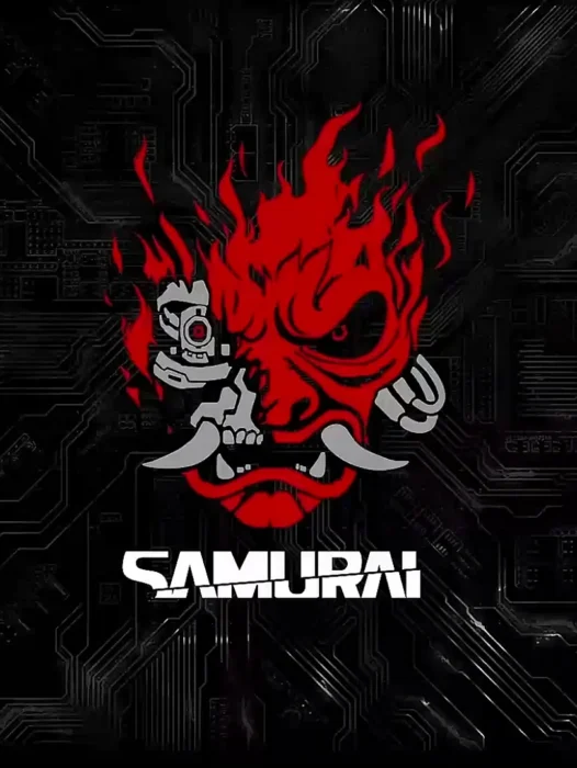 Samurai Cyberpunk 2077 Logo Wallpaper
