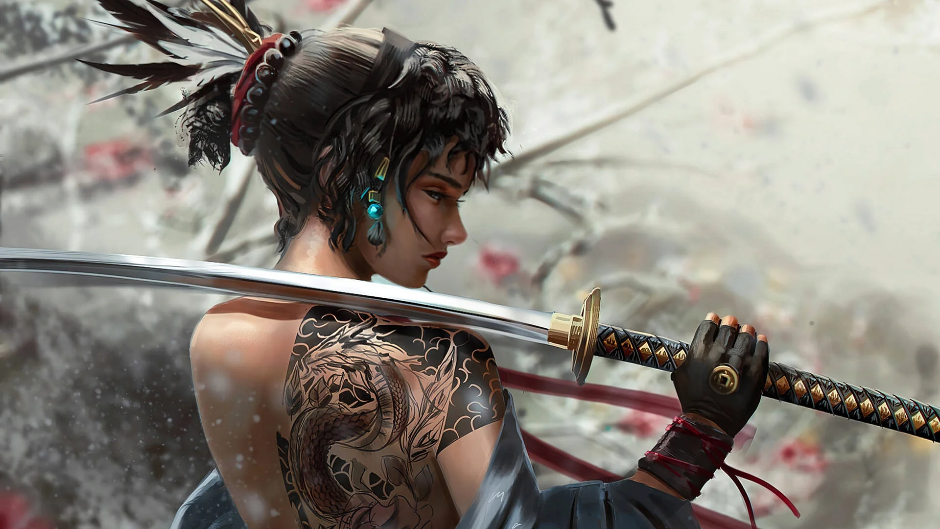 Samurai Girl Anime Wallpaper