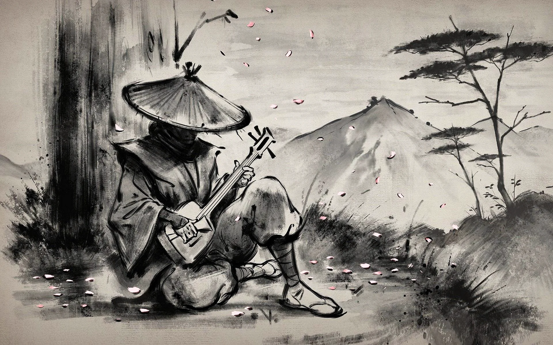 Samurai Illustration Wallpaper